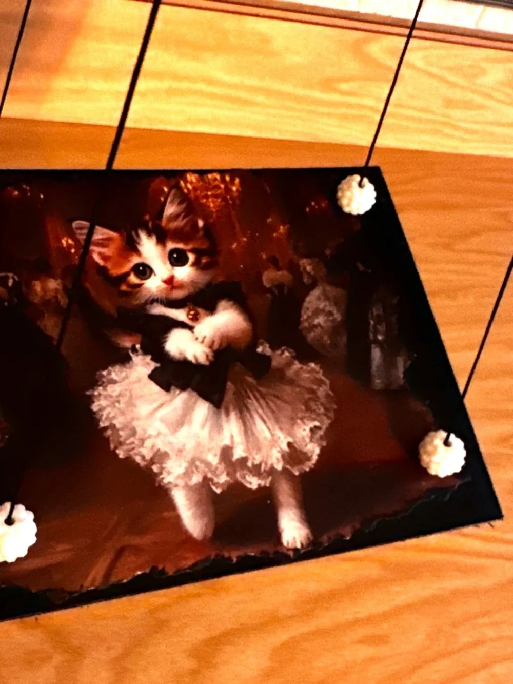 Hand crafted Decorative  fancy Cat floating hanging shelf